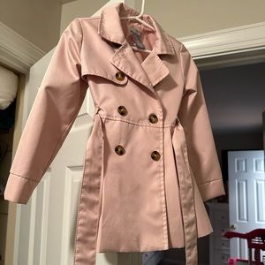 TAHARI Toddler Blush Pink Trench Coat - 4T